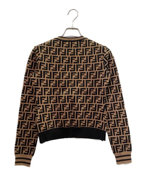 FENDI（フェンディ）FENDI (フェンディ) Zucca Cropped Knit Sweater ズッカ柄ショート丈ニット/FZY703 A5QG サイズ:36の古着・服飾アイテム