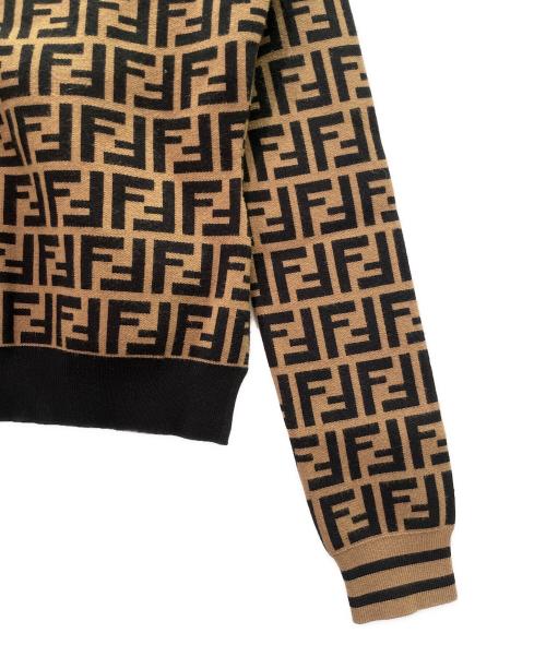 FENDI（フェンディ）FENDI (フェンディ) Zucca Cropped Knit Sweater ズッカ柄ショート丈ニット/FZY703 A5QG サイズ:36の古着・服飾アイテム