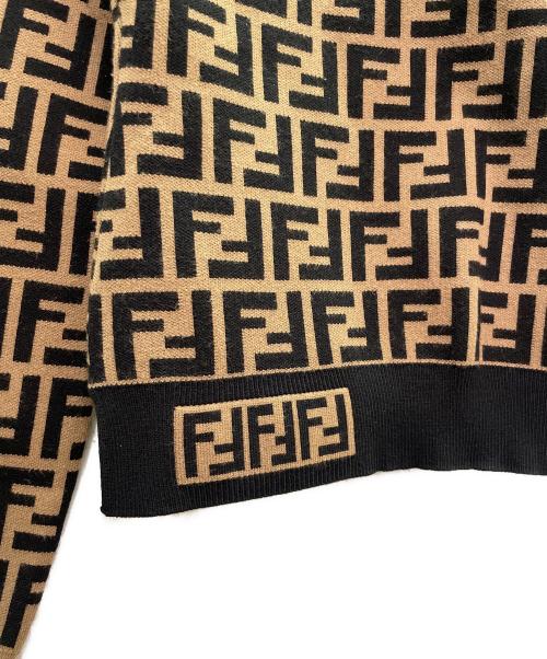 FENDI（フェンディ）FENDI (フェンディ) Zucca Cropped Knit Sweater ズッカ柄ショート丈ニット/FZY703 A5QG サイズ:36の古着・服飾アイテム