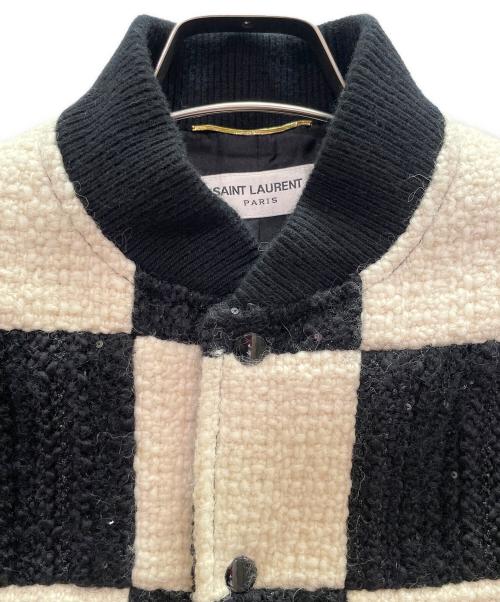 Saint Laurent Paris（サンローランパリ）Saint Laurent Paris (サンローランパリ) Tweed Sequin Jacket ツイードスパンコール ジャケット/Y122T  サイズ:34の古着・服飾アイテム