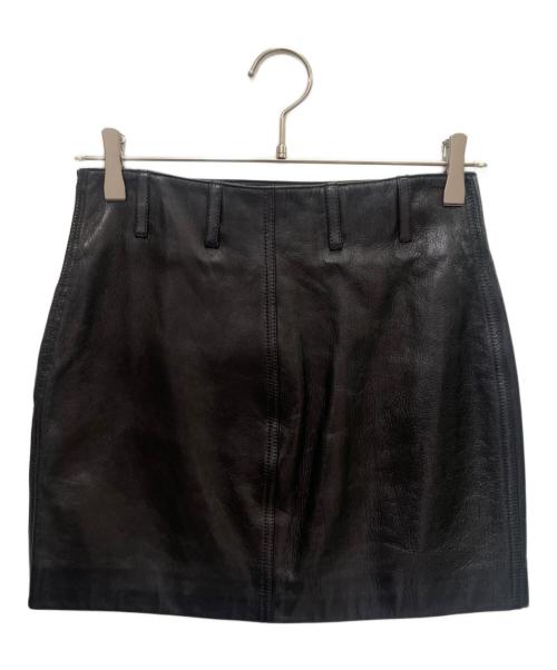 Saint Laurent Paris（サンローランパリ）Saint Laurent Paris (サンローランパリ) ラムレザーミニスカート/Lamb Leather Mini Skirt ブラック サイズ:36の古着・服飾アイテム