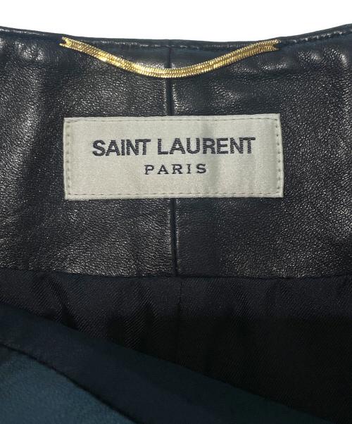 Saint Laurent Paris（サンローランパリ）Saint Laurent Paris (サンローランパリ) ラムレザーミニスカート/Lamb Leather Mini Skirt ブラック サイズ:36の古着・服飾アイテム