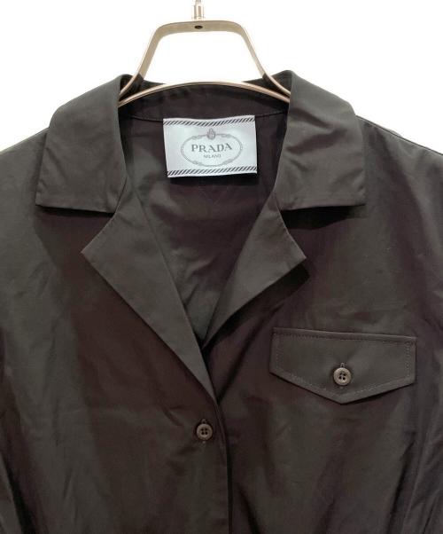 PRADA（プラダ）PRADA (プラダ) PRADA Triangle Logo Cotton Shirt Dress サイズ:36の古着・服飾アイテム