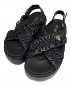 PRADAプラダ）の古着「マテラッセレザー フラットフォームサンダル/PRADA Matelassé Leather Platform Sandals」