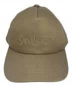 Saint Laurent Parisサンローランパリ）の古着「ロゴベースボールキャップ/Logo Baseball Cap/778063 3YP19」｜ベージュ