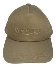 Saint Laurent Paris（サンローランパリ）の古着「ロゴベースボールキャップ/Logo Baseball Cap/778063 3YP19」｜ベージュ