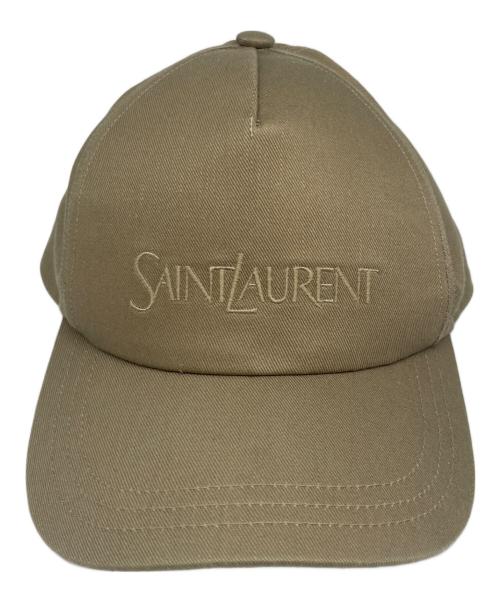 Saint Laurent Paris（サンローランパリ）Saint Laurent Paris (サンローランパリ) ロゴベースボールキャップ/Logo Baseball Cap/778063 3YP19 ベージュ サイズ:57の古着・服飾アイテム