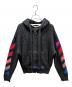 OFFWHITE（オフホワイト）の古着「モヘアニットジップアップパーカー」｜ブラック