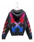 中古・古着 OFFWHITE (オフホワイト) モヘアニットジップアップパーカー ブラック サイズ:XS：30000円