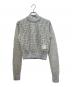 FENDI（フェンディ）の古着「Zucca Sheer Metallic Knit Sweater ズッカ柄 シースルーラメ サマーニット/FZY909 AA5I」｜シルバー