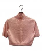 FENDIフェンディ）の古着「Cropped Knit Sweater クロップドニット/FZX772 AJFE」｜ピンク