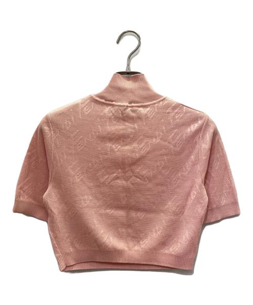 FENDI（フェンディ）FENDI (フェンディ) Cropped Knit Sweater クロップドニット/FZX772 AJFE ピンク サイズ:36の古着・服飾アイテム