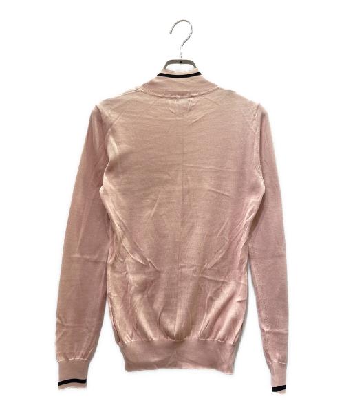 FENDI（フェンディ）FENDI (フェンディ) Logo Pocket Silk Knit Sweater ポケットロゴ シルクニット/FZX621 AEPP ピンク サイズ:36の古着・服飾アイテム