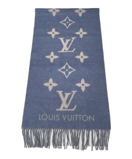 LOUIS VUITTON（ルイ ヴィトン）LOUIS VUITTON (ルイ ヴィトン) 大判カシミヤストール/	エシャルプ・レイキャビック スタッディ スカイブルーの古着・服飾アイテム