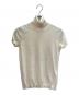 VALENTINO（ヴァレンティノ）の古着「ハイネックロゴ半袖ニット/High-Neck Logo Short-Sleeve Knit Sweater/UB3KC16F5NU」｜ベージュ