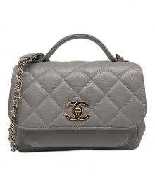 CHANEL（シャネル）の古着「ビジネスアフィニティショルダーバッグ Business Affinity Shoulder Bag/A93749」｜ライトグレー