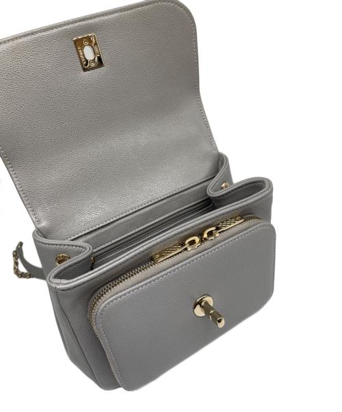 CHANEL（シャネル）CHANEL (シャネル) ビジネスアフィニティショルダーバッグ Business Affinity Shoulder Bag/A93749 ライトグレーの古着・服飾アイテム