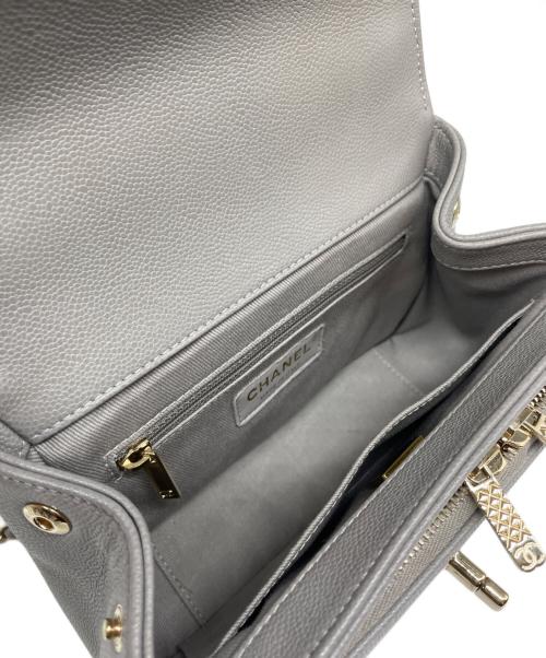 CHANEL（シャネル）CHANEL (シャネル) ビジネスアフィニティショルダーバッグ Business Affinity Shoulder Bag/A93749 ライトグレーの古着・服飾アイテム