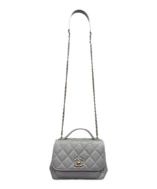 CHANEL（シャネル）CHANEL (シャネル) ビジネスアフィニティショルダーバッグ Business Affinity Shoulder Bag/A93749 ライトグレーの古着・服飾アイテム