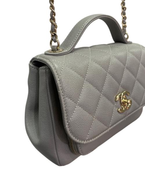 CHANEL（シャネル）CHANEL (シャネル) ビジネスアフィニティショルダーバッグ Business Affinity Shoulder Bag/A93749 ライトグレーの古着・服飾アイテム