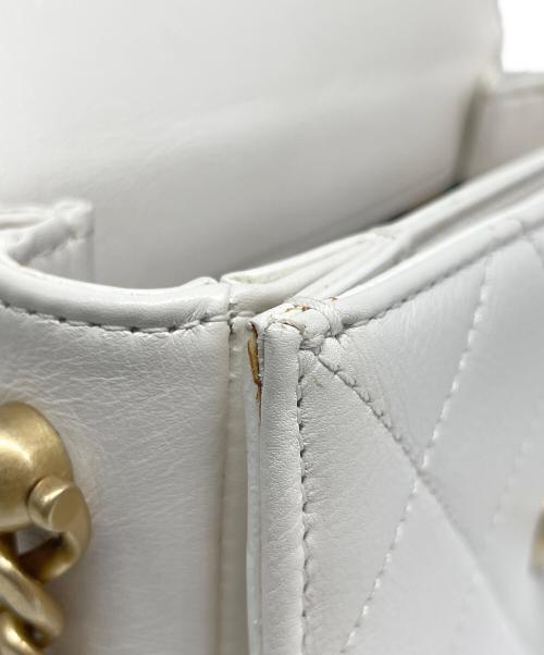 CHANEL（シャネル）CHANEL (シャネル) マトラッセ ラウンドムーン メッセンジャー ショルダーバック/Matelassé Round Moon Messenger Shoulder Bag/AS2484 ホワイトの古着・服飾アイテム