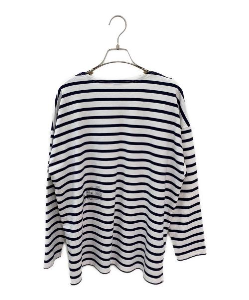 SEA（シー）SEA (シー) 長袖カットソー ホワイト×ネイビー サイズ:Freeの古着・服飾アイテム