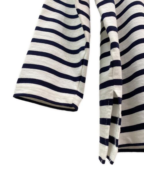 SEA（シー）SEA (シー) 長袖カットソー ホワイト×ネイビー サイズ:Freeの古着・服飾アイテム