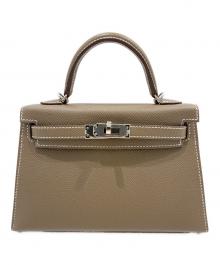 HERMES（エルメス）の古着「ミニケリー2 19/HERMÈS Mini Kelly II 19 Sellier Epsom Étoupe/エトゥープ エプソン B刻印 2023 ショルダーバッグ セリエ」｜エトゥープ
