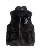 LOUIS VUITTONルイ ヴィトン）の古着「ラビットファーリバーシブルダウンベスト/Reversible Down Vest/RM092D MPBS80PL6」｜ブラック