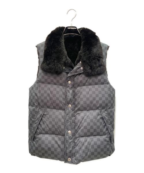 LOUIS VUITTON（ルイ ヴィトン）LOUIS VUITTON (ルイ ヴィトン) ラビットファーリバーシブルダウンベスト/Reversible Down Vest/RM092D MPBS80PL6 ブラック サイズ:44の古着・服飾アイテム