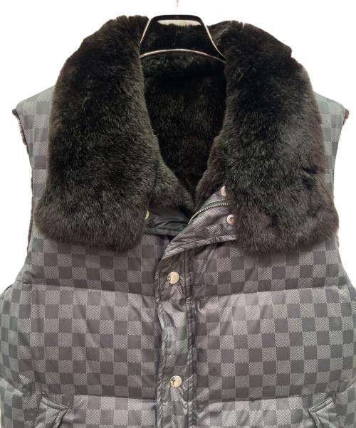 LOUIS VUITTON（ルイ ヴィトン）LOUIS VUITTON (ルイ ヴィトン) ラビットファーリバーシブルダウンベスト/Reversible Down Vest/RM092D MPBS80PL6 ブラック サイズ:44の古着・服飾アイテム