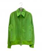 HERMESエルメス）の古着「Suede Zip-Up Jacket スエードジップアップジャケット」｜グリーン