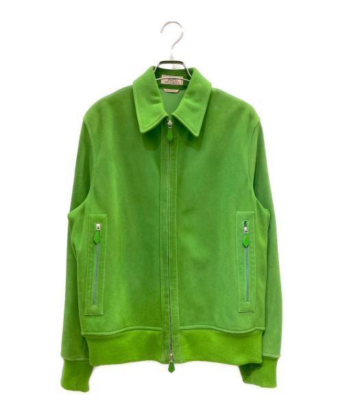 HERMES（エルメス）HERMES (エルメス) Suede Zip-Up Jacket スエードジップアップジャケット グリーン サイズ:48の古着・服飾アイテム
