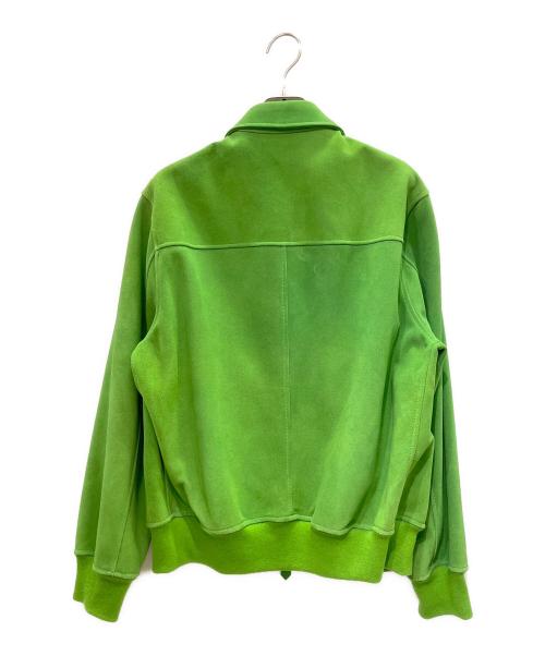 HERMES（エルメス）HERMES (エルメス) Suede Zip-Up Jacket スエードジップアップジャケット グリーン サイズ:48の古着・服飾アイテム