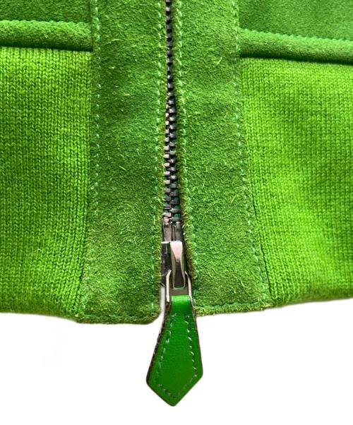 HERMES（エルメス）HERMES (エルメス) Suede Zip-Up Jacket スエードジップアップジャケット グリーン サイズ:48の古着・服飾アイテム