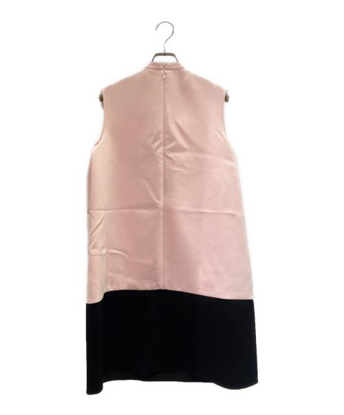 YOKO CHAN（ヨーコチャン）YOKO CHAN (ヨーコチャン) Bottleneck Long Ribbon Dress ボトルネック ロングリボンドレス/YCD-126-023 ピンク×ブラック サイズ:Freeの古着・服飾アイテム