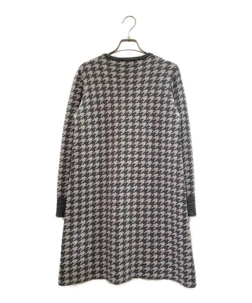 Dior（ディオール）Dior (ディオール) Houndstooth Knit Dress ハウンドトゥース ニットワンピース グレー サイズ:13の古着・服飾アイテム