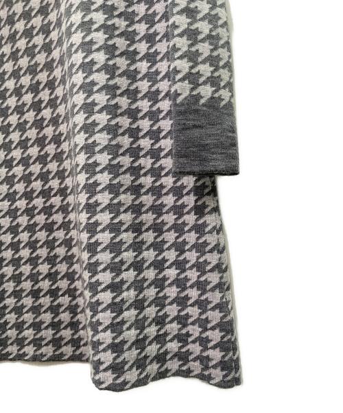 Dior（ディオール）Dior (ディオール) Houndstooth Knit Dress ハウンドトゥース ニットワンピース グレー サイズ:13の古着・服飾アイテム