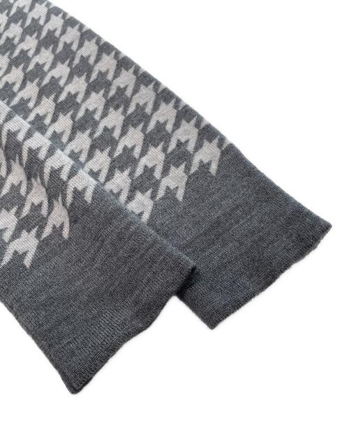 Dior（ディオール）Dior (ディオール) Houndstooth Knit Dress ハウンドトゥース ニットワンピース グレー サイズ:13の古着・服飾アイテム