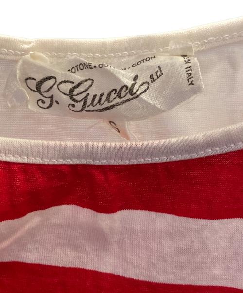 GUCCI（グッチ）GUCCI (グッチ) 半袖カットソー ホワイト×レッド サイズ:Sの古着・服飾アイテム