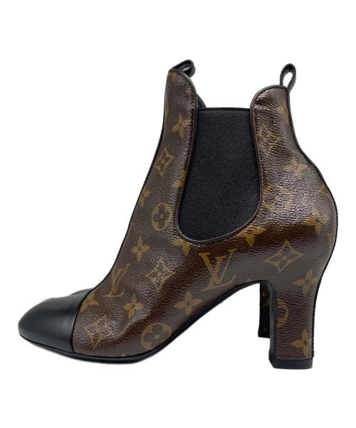 LOUIS VUITTON（ルイ ヴィトン）LOUIS VUITTON (ルイ ヴィトン) Monogram Chelsea Short Boots サイドゴア モノグラムショートブーツ ブラウン サイズ:37の古着・服飾アイテム