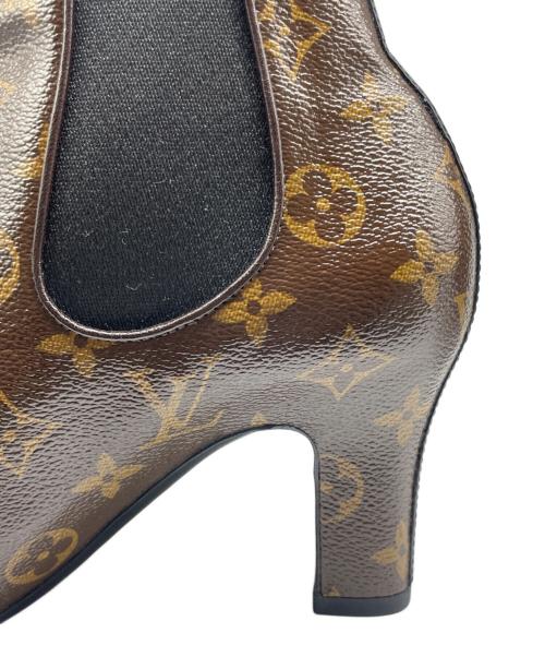 LOUIS VUITTON（ルイ ヴィトン）LOUIS VUITTON (ルイ ヴィトン) Monogram Chelsea Short Boots サイドゴア モノグラムショートブーツ ブラウン サイズ:37の古着・服飾アイテム