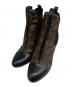 LOUIS VUITTON（ルイ ヴィトン）の古着「Monogram Chelsea Short Boots サイドゴア モノグラムショートブーツ」｜ブラウン