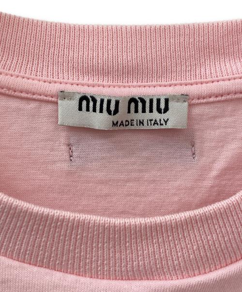 MIU MIU（ミュウミュウ）MIU MIU (ミュウミュウ) not nice t shirt ピンク サイズ:XSの古着・服飾アイテム