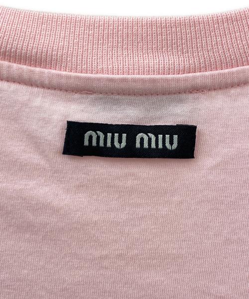 MIU MIU（ミュウミュウ）MIU MIU (ミュウミュウ) not nice t shirt ピンク サイズ:XSの古着・服飾アイテム
