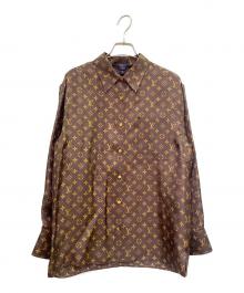 LOUIS VUITTON（ルイ ヴィトン）の古着「シルク モノグラムシャツ/Silk Monogram Shirt」｜ブラウン