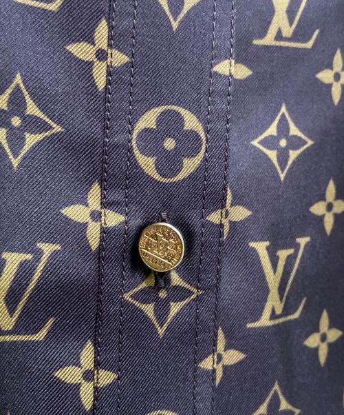 LOUIS VUITTON（ルイ ヴィトン）LOUIS VUITTON (ルイ ヴィトン) シルク モノグラムシャツ/Silk Monogram Shirt ブラウン サイズ:38の古着・服飾アイテム
