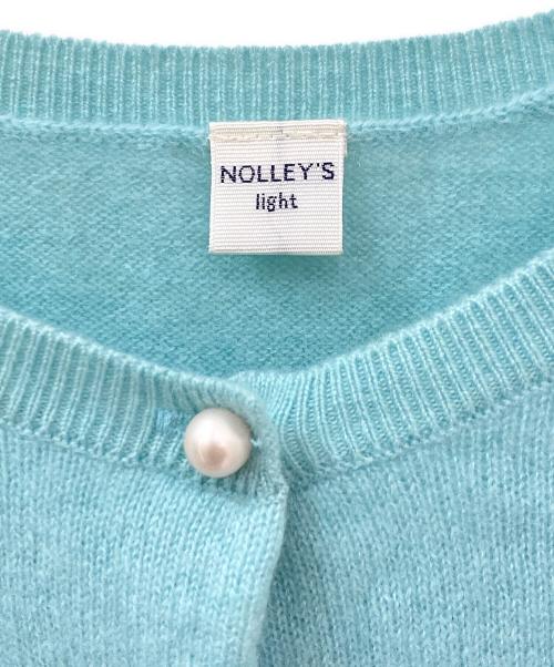 NOLLEY'S Light（ノーリース ライト）NOLLEY'S Light (ノーリース ライト) パールボタンカーディガン スカイブルー サイズ:38の古着・服飾アイテム