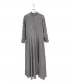 beautiful peopleビューティフルピープル）の古着「neon striped tuxedo shirts dress」｜ブルー