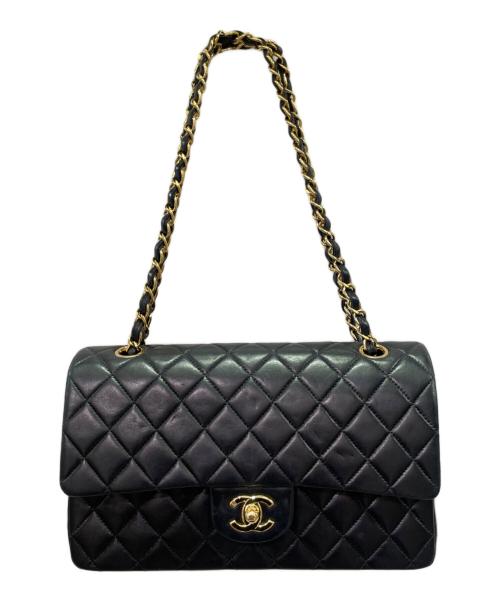 CHANEL（シャネル）CHANEL (シャネル) Matelassé 25 Double Flap Chain Shoulder Bag/マトラッセ25 Wフラップチェーンショルダーバッグ ブラック サイズ:25の古着・服飾アイテム